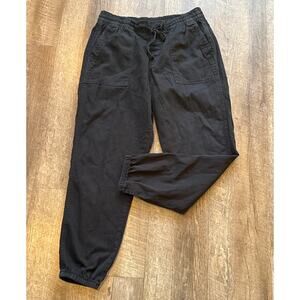 Gap Pants Elastic Waist and leg Cotton Jogger Black Medium